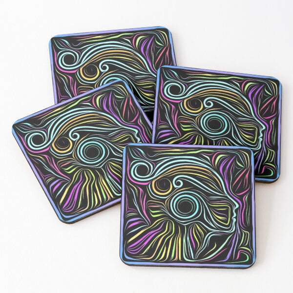 Item preview, Cosmic patterns: colourful lining abstract art pattern  designed and sold by LightWhale.