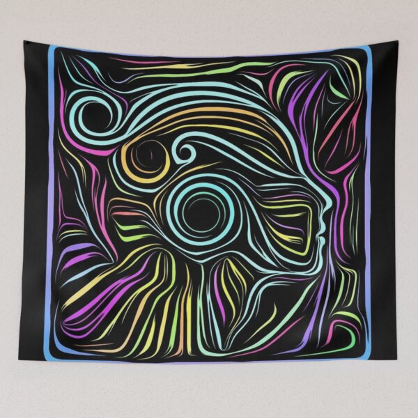 Item preview, Cosmic patterns: colourful lining abstract art pattern  designed and sold by LightWhale.