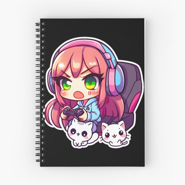 Item preview, Gamer Girl, Kawaii Art, Cat Love, Cute Kitty, Cat Owner designed and sold by Porcupine Tees ⭐⭐⭐⭐⭐.
