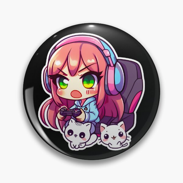 Item preview, Gamer Girl, Kawaii Art, Cat Love, Cute Kitty, Cat Owner designed and sold by Porcupine Tees ⭐⭐⭐⭐⭐.