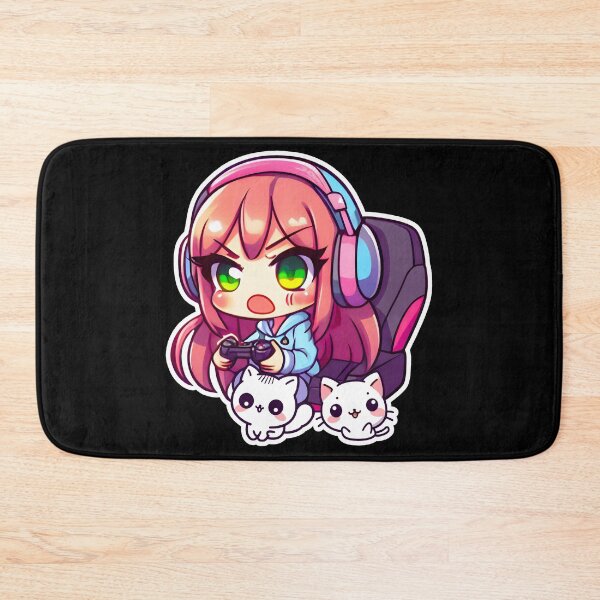 Item preview, Gamer Girl, Kawaii Art, Cat Love, Cute Kitty, Cat Owner designed and sold by Porcupine Tees ⭐⭐⭐⭐⭐.