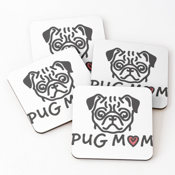 Item preview, Pug Mom Black And White v1 designed and sold by FenwickDesign99.