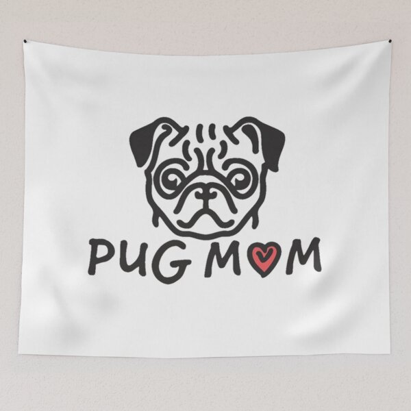 Item preview, Pug Mom Black And White v1 designed and sold by FenwickDesign99.