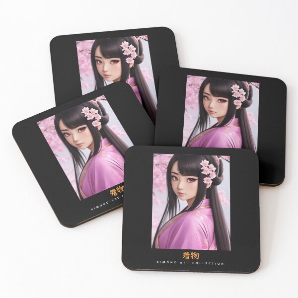 Item preview, cute kimono cherry blossom - japanese wall art designed and sold by Kimono Art  Collection.