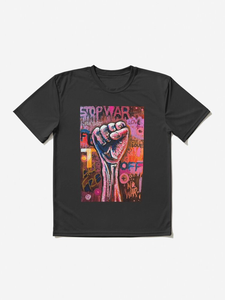 Thumbnail 2 of 7, Active T-Shirt, STOP WAR designed and sold by AllanLinder.