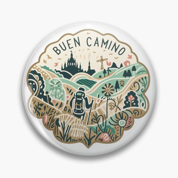 Item preview, El Camino ¡BUEN CAMINO! Camino de Santiago - Shirt, Hat, Button, Pin, Sticker, etc designed and sold by cloudhiker.