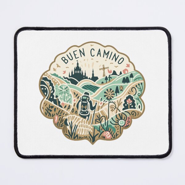 Item preview, El Camino ¡BUEN CAMINO! Camino de Santiago - Shirt, Hat, Button, Pin, Sticker, etc designed and sold by cloudhiker.