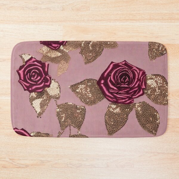 Item preview, Golden Leaf & Pink Rose Sequin Delight designed and sold by Poetic4Passion.