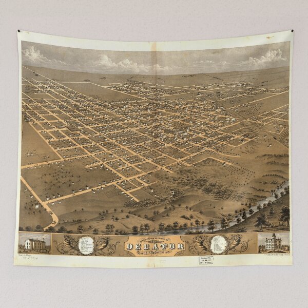 Item preview, Decatur, Illinois (1869) designed and sold by allhistory.