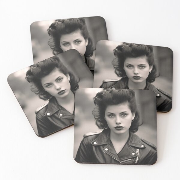 Item preview, Chica punk Greaser con chaqueta de cuero designed and sold by dcrc.