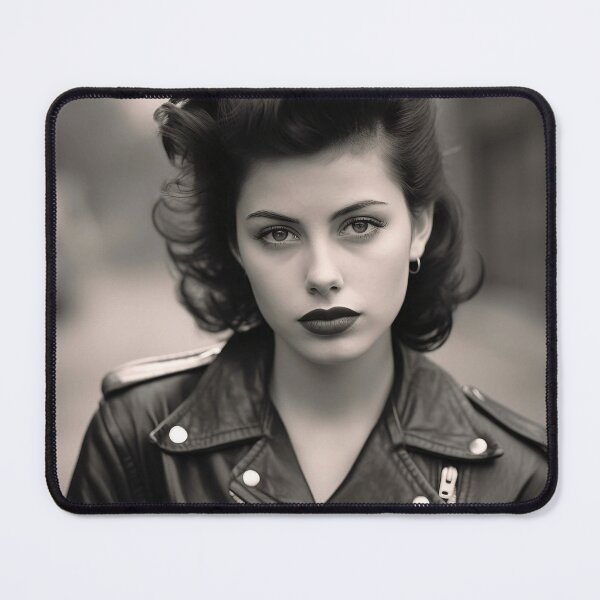 Item preview, Greaser Punk Girl in a Leather Jacket designed and sold by dcrc.