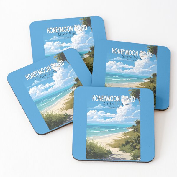 Item preview, Honeymoon Island State Park Florida Travel Art Vintage designed and sold by KrisSidDesigns.