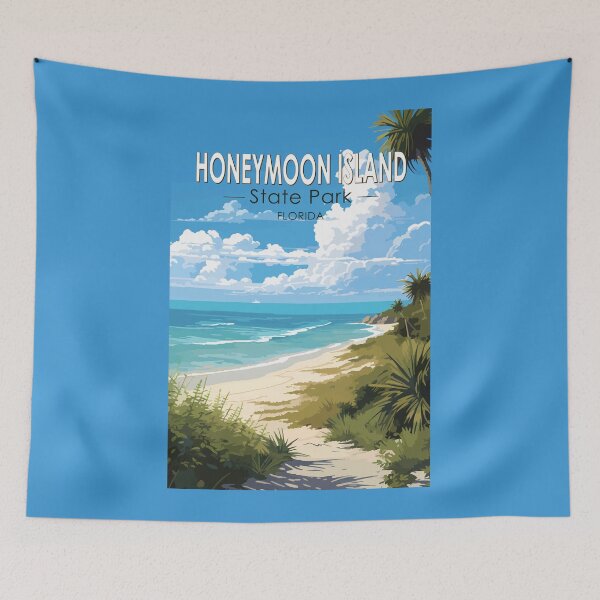 Item preview, Honeymoon Island State Park Florida Travel Art Vintage designed and sold by KrisSidDesigns.