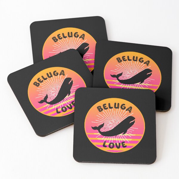 Item preview, Beluga Love Retro Illustration designed and sold by kuremureDesign.