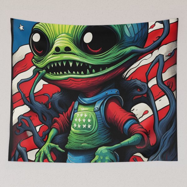 Item preview, alienlove 186 good mood lucky funny skull hero designed and sold by alienlove-8.