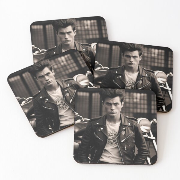 Item preview, Greaser Punk Man delante de la motocicleta designed and sold by dcrc.