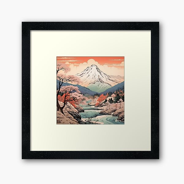Aperçu de l'œuvre Peinture Ukiyoe de montagne créée et vendue par sakurashorty.