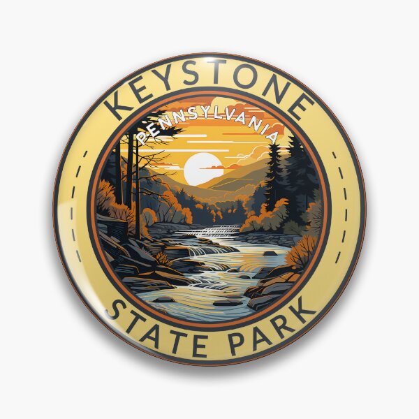 Item preview, Keystone State Park Pennsylvania Travel Art Badge designed and sold by KrisSidDesigns.