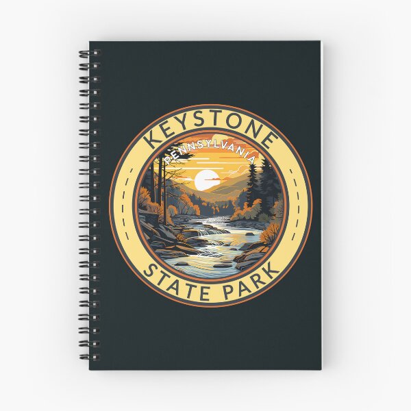 Aperçu de l'œuvre Badge Art de voyage du parc d'État de Keystone en Pennsylvanie créée et vendue par KrisSidDesigns.