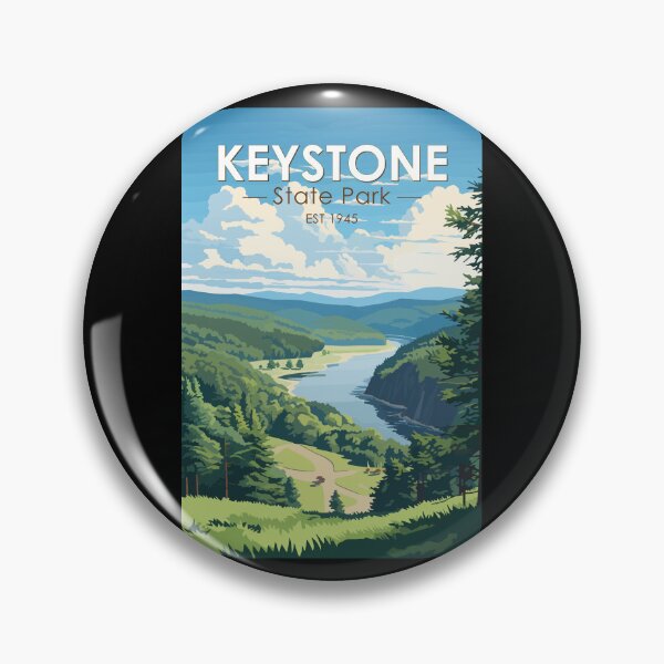 Item preview, Keystone State Park Pennsylvania Travel Art Vintage designed and sold by KrisSidDesigns.