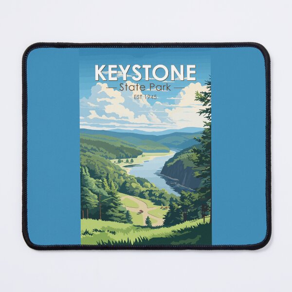 Item preview, Keystone State Park Pennsylvania Travel Art Vintage designed and sold by KrisSidDesigns.