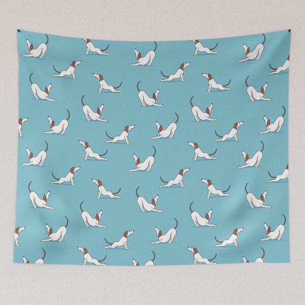 Item preview, big stretch cute dog - blue designed and sold by littlearrow.