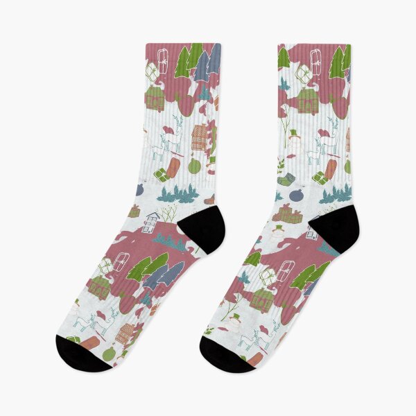 Item preview, Winter Wonderland Festivities Pattern on Pink designed and sold by ara-designs.
