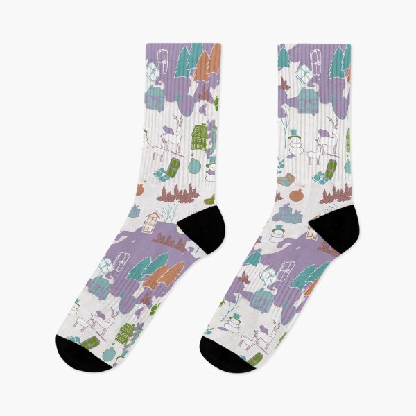 Item preview, Winter Wonderland Festivities Pattern on Purple designed and sold by ara-designs.