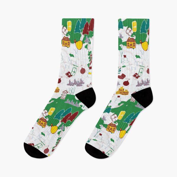 Item preview, Winter Wonderland Festivities Pattern on Bright Green designed and sold by ara-designs.