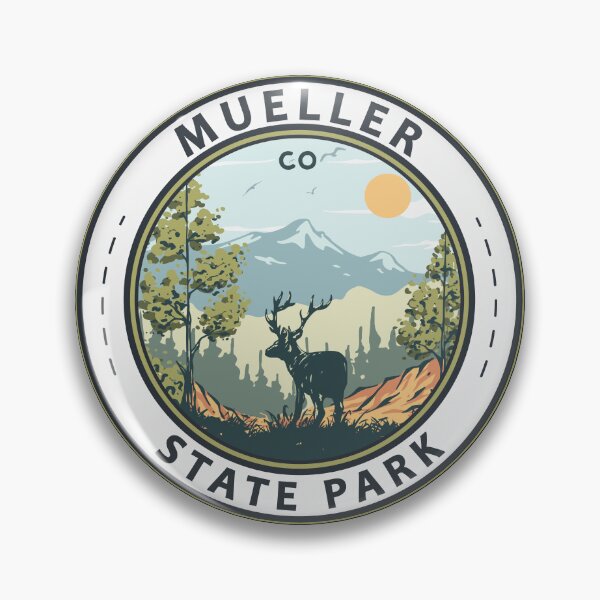 Item preview, Mueller State Park Colorado Travel Art Badge designed and sold by KrisSidDesigns.