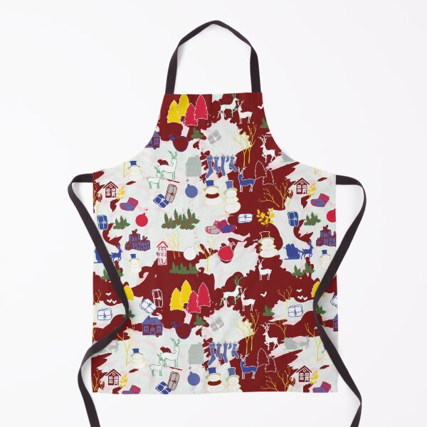 Item preview, Winter Wonderland Festivities Pattern on Deep Red designed and sold by ara-designs.