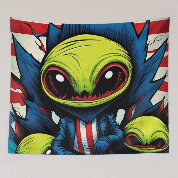 Item preview, alienlove 189 good mood lucky funny skull hero designed and sold by alienlove-8.