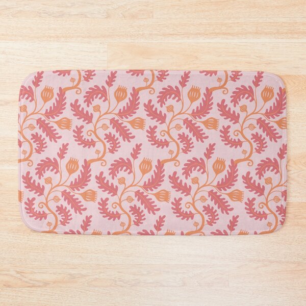 Item preview, Twisting Vine - Watermelon pink and peach on cotton candy pink. Floral Pattern by Cecca Designs designed and sold by Cecca-Designs.