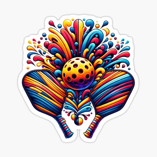 Item preview, Psychedelic Pickleball Paddle Splash designed and sold by delohill.