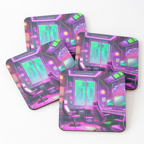 Item preview, Cyberpunk Bedroom And Gaming Room designed and sold by SilverSunStudio.