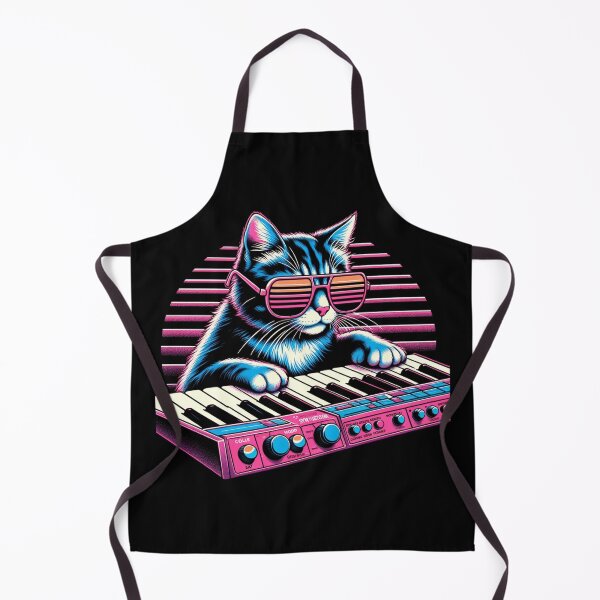 Item preview, Synth Cat - Retro 80's Musical Tee designed and sold by BrokeRun.