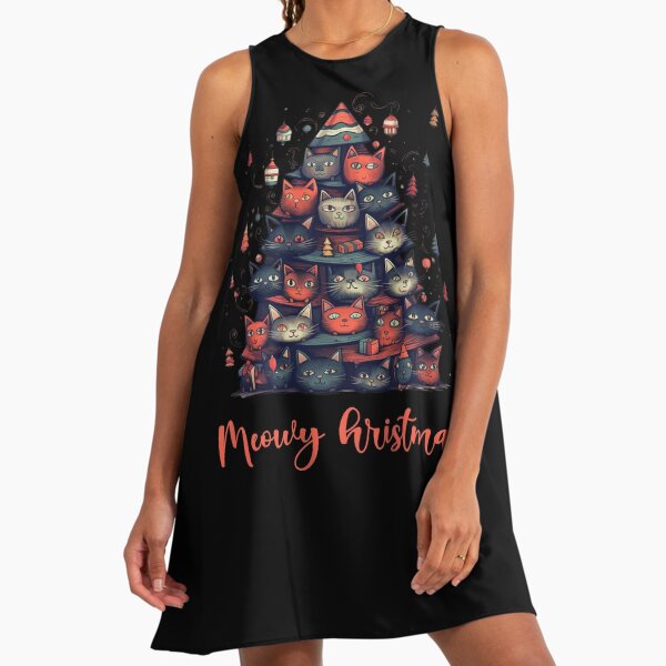 Cat Christmas Dresses for Sale | Redbubble