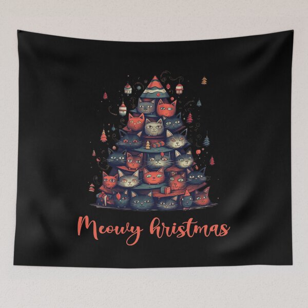 Item preview, Meowy Christmas - Cat Christmas Tree designed and sold by Dominika Bednarska.