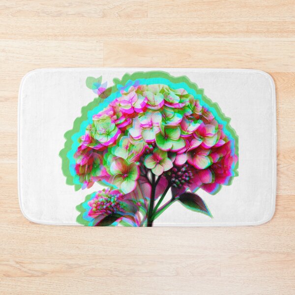 Item preview, Trippy Pink, Blue, and Green Watercolor of Hydrangea Stem - Chromatic  designed and sold by Star-Fragment.