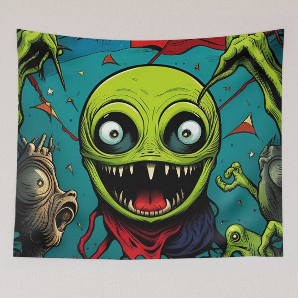Item preview, alienlove 190 good mood lucky funny skull hero designed and sold by alienlove-8.