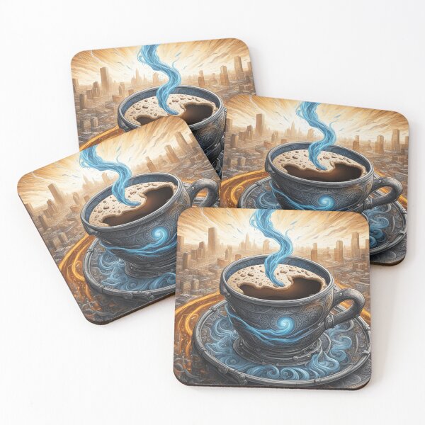 Item preview, For the Love of Coffee - Epic Beauty - Elegant Coffee Mug Steam with City Skyline View designed and sold by Butler in the Home.