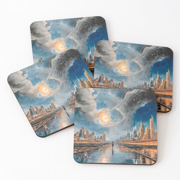 Item preview, A beautiful sunset over a vast city #13 designed and sold by mythographiaart.