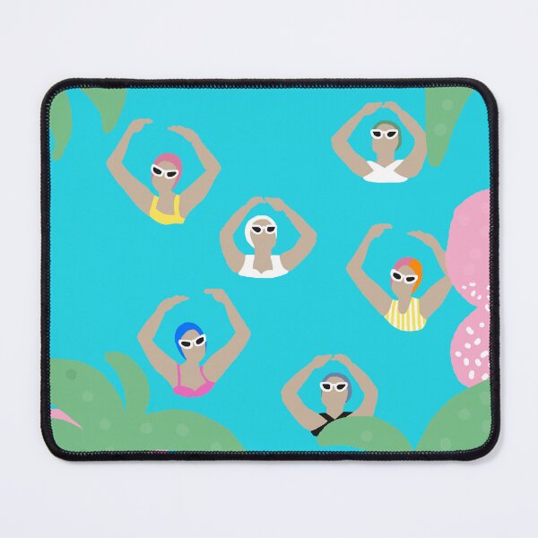 Item preview, Modern Tropical  Artistic Swimmers Pool Illustration designed and sold by pink-cowboy.