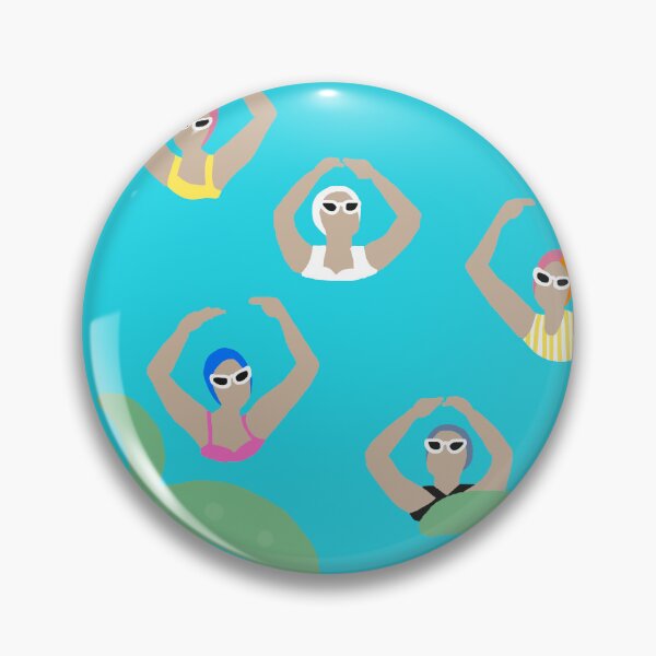 Item preview, Modern Tropical  Artistic Swimmers Pool Illustration designed and sold by pink-cowboy.