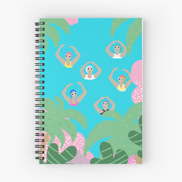 Item preview, Modern Tropical  Artistic Swimmers Pool Illustration designed and sold by pink-cowboy.