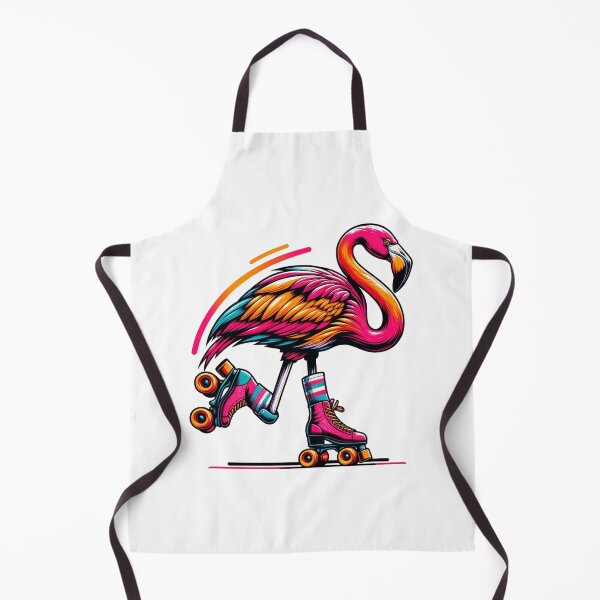 Item preview, Retro Roller Flamingo - 70's Style Tee designed and sold by BrokeRun.