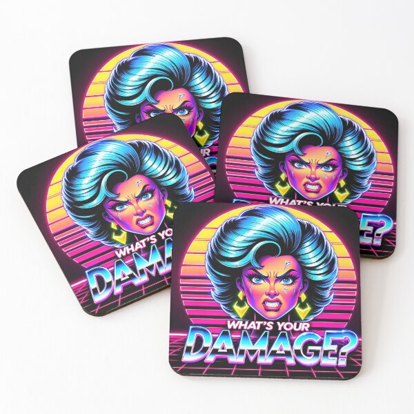 Item preview, 80s slang: Whats your damage? designed and sold by 80s teeshirts.