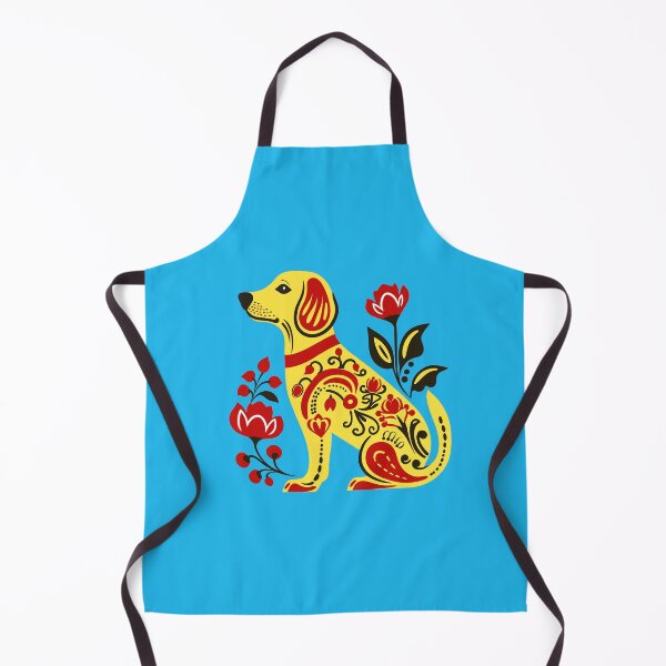 Item preview, Yellow dog in roses designed and sold by AlchemyColor.