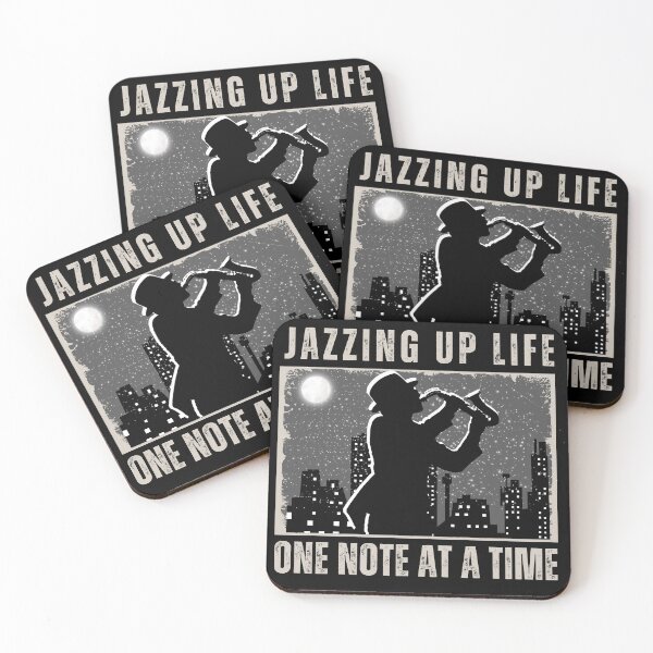 Item preview, Jazzing up life one note at a time - Jazz saxophone retro design   designed and sold by wholigans.