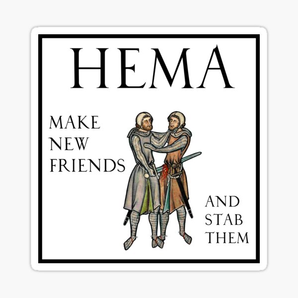 HEMA - Make New Friends And Stab Them Sticker